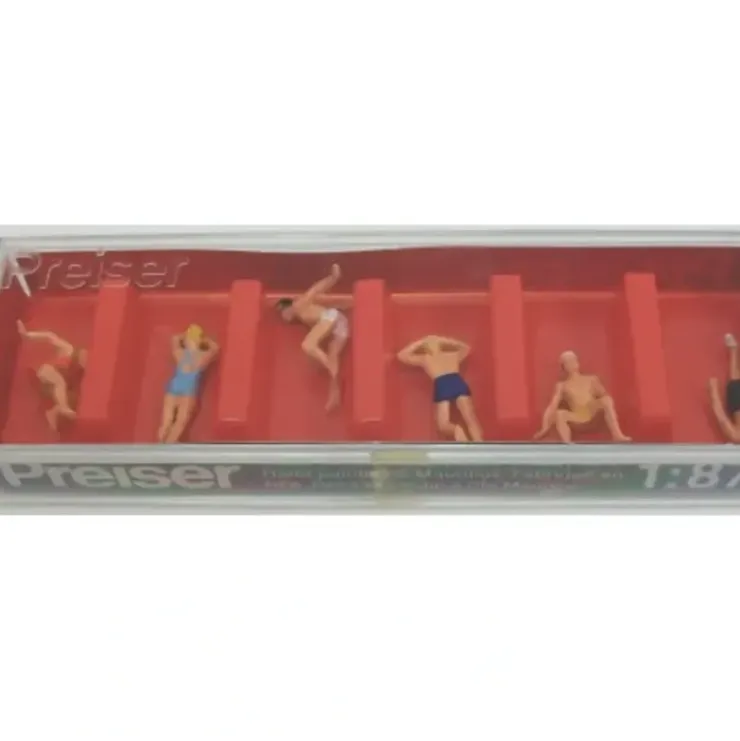 Preiser 10071 HO Men & Women in Bathing Suit Figures (Set of 6) - Your Source for Gaming Essentials* Trains