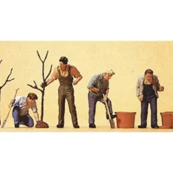 Preiser 10466 HO Men Planting Trees Figures (Set of 4) - Your Source for Gaming Essentials* Trains
