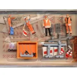 Preiser 10347 HO Road Sweepers Figures with Accessories (Set of 4) - Your Source for Gaming Essentials* Trains