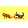 Preiser 30420 HO Tourists in Horse Drawn Sleigh Figures (Set of 7) - Your Source for Gaming Essentials* Trains
