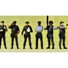 Preiser 10396 HO US Special Weapons & Tactics Team Policemen Figures (Set of 6) - Your Source for Gaming Essentials* Trains