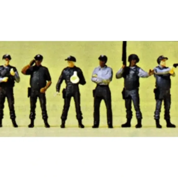 Preiser 10396 HO US Special Weapons & Tactics Team Policemen Figures (Set of 6) - Your Source for Gaming Essentials* Trains