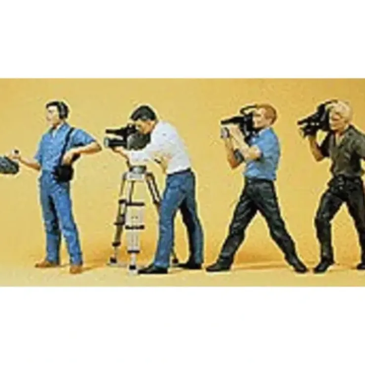 Preiser 10421 HO Working Film Crew Figures (Set of 4) - Your Source for Gaming Essentials* Trains