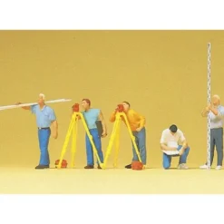 Preiser 10512 HO Working Surveyors Figures with Accessories (Set of 5) - Your Source for Gaming Essentials* Trains