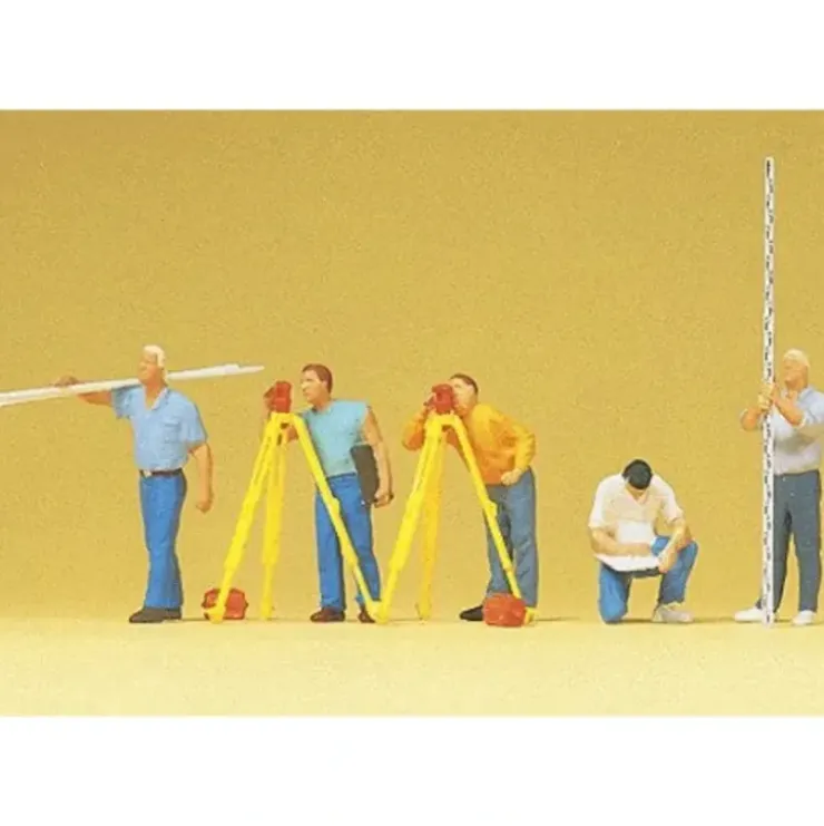 Preiser 10512 HO Working Surveyors Figures with Accessories (Set of 5) - Your Source for Gaming Essentials* Trains