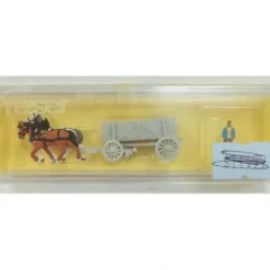 Preiser 79475 N Driver & Horses Figures with Box Wagon (Set of 3) - Your Source for Gaming Essentials* Trains