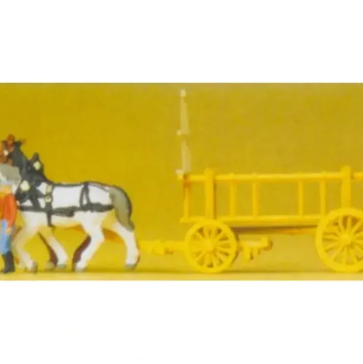 Preiser 79476 N Driver & Horses Figures with Delivery Wagon (Set of 3) - Your Source for Gaming Essentials* Trains