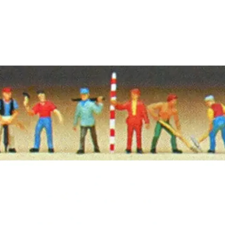 Preiser 79030 N Road Construction Workers Figures (Set of 6) - Your Source for Gaming Essentials* Trains