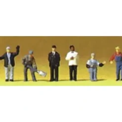 Preiser 79200 N US Railway Personnel Workers Figures (Set of 6) - Your Source for Gaming Essentials* Trains
