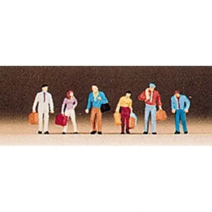 Preiser 79018 N Walking Passengers Figures (Set of 6) - Your Source for Gaming Essentials* Trains
