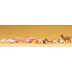 Preiser 65326 O Assorted Small Animals Figures (Set of 19) - Your Source for Gaming Essentials* Trains