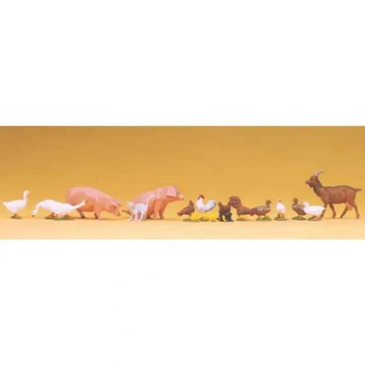 Preiser 65326 O Assorted Small Animals Figures (Set of 19) - Your Source for Gaming Essentials* Trains