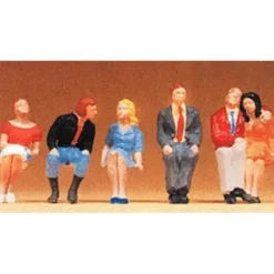 Preiser 65306 O Seated Passenger Figures (Set of 6) - Your Source for Gaming Essentials* Trains