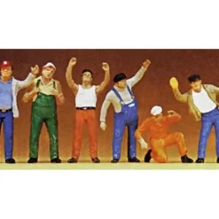 Preiser 68202 O Standing Trucker Figures (Set of 6) - Your Source for Gaming Essentials* Trains