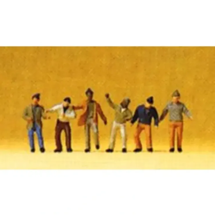 Preiser 80908 Z Dock/Warehouse Workers Figures (Set of 6) - Your Source for Gaming Essentials* Trains