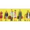 Preiser 88547 Z Standing Travelers with Luggage Figures (Set of 6) - Your Source for Gaming Essentials* Trains