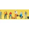 Preiser 88546 Z Walking Passengers with Luggage (Set of 6) - Your Source for Gaming Essentials* Trains