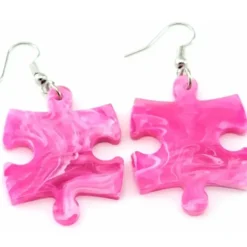Dice>Puzzle Piece Earrings, Vortex Style - Choose your color - Your Source for Gaming Essentials