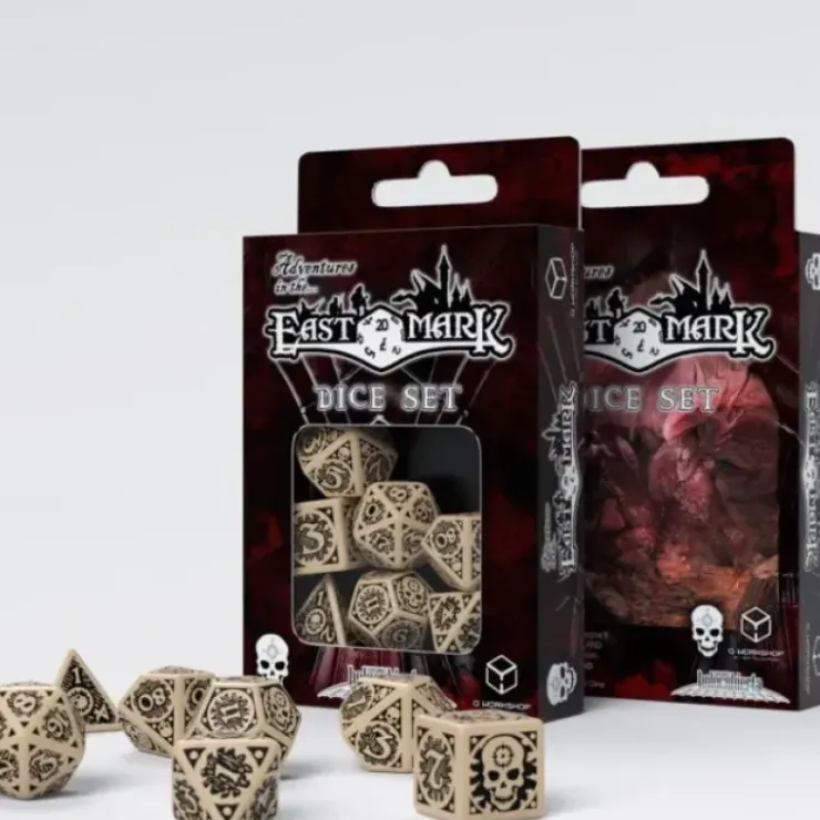 Dice>Q-Workshop Adventures in the East Mark RPG Dice Set (7 Piece Set) - Your Source for Gaming Essentials