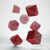 Dice>Q-Workshop Celtic Dice Set 3D Red with Black Etches (7 Piece Set) - Your Source for Gaming Essentials