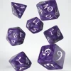 Dice>Q-Workshop Classic RPG Dice Set Lavender with White Numbers (7 Piece Set) - Your Source for Gaming Essentials