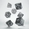 Dice>Q-Workshop Classic RPG Dice Set Smoky with White Etches (7 Piece Set) - Your Source for Gaming Essentials