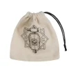 Dice>Q-Workshop Dice Bag - Dwarven Beige with Black - Your Source for Gaming Essentials
