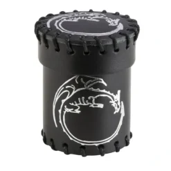 Dice>Q-Workshop Dragon Black Leather Dice Cup - Your Source for Gaming Essentials
