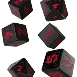 Dice>Q-Workshop Essential RPG Dice Set - Cyberpunk Red (6 Piece Set) - Your Source for Gaming Essentials