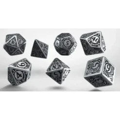 Dice>Q-Workshop Metal Dice Set, 7 Polyhedral Dice - Steampunk - Your Source for Gaming Essentials