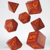 Dice>Q-Workshop Pathfinder Age of Ashes Dice Set (7 Piece Set) - Red with Orange - Your Source for Gaming Essentials