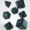 Dice>Q-Workshop Starfinder Dice Set Black with Teal Etches (7 Piece Set) - Your Source for Gaming Essentials