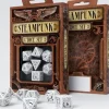 Dice>Q-Workshop Steampunk Dice Set White with Black Etches (7 Piece Set) - Your Source for Gaming Essentials