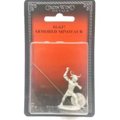 Tabletop Miniatures>Ral Partha Armored Minotaur #01-037 Unpainted Classic Fantasy RPG Metal Figure - Your Source for Gaming Essentials