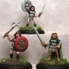 Tabletop Miniatures>Ral Partha Dwarf Shield Maidens (3 Pieces) #01-183 Unpainted RPG Metal Figure - Your Source for Gaming Essentials