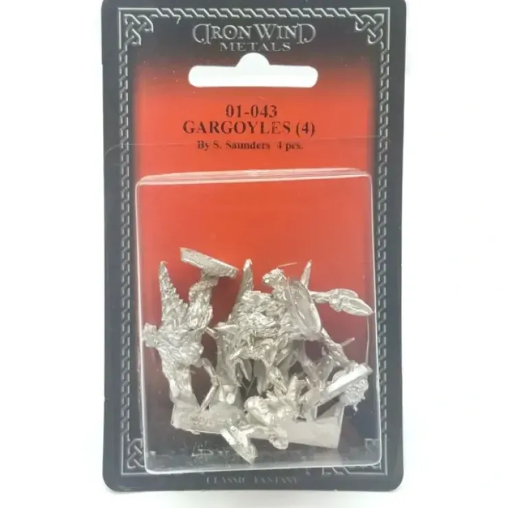 Tabletop Miniatures>Ral Partha Gargoyles (4 Pieces) #01-043 Unpainted Classic Fantasy Metal Figure - Your Source for Gaming Essentials