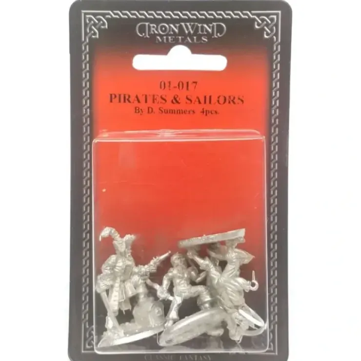Tabletop Miniatures>Ral Partha Pirates and Sailors (4 Pieces) #01-017 Unpainted Fantasy Metal Figure - Your Source for Gaming Essentials