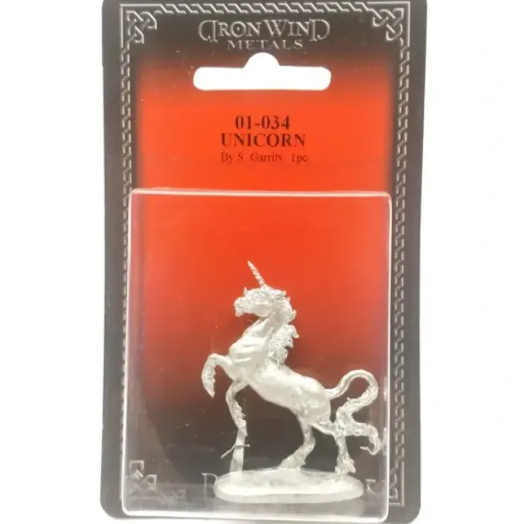 Tabletop Miniatures>Ral Partha Unicorn #01-034 Unpainted Classic Fantasy RPG D&D Metal Figure - Your Source for Gaming Essentials