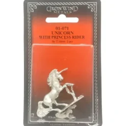 Tabletop Miniatures>Ral Partha Unicorn With Princess Rider #01-071 Unpainted Fantasy Metal Figure - Your Source for Gaming Essentials
