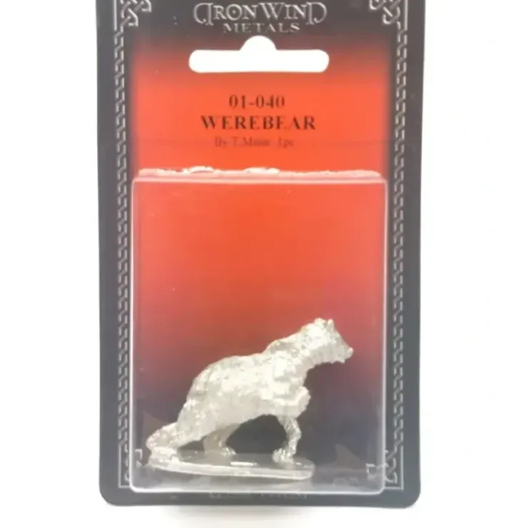 Tabletop Miniatures>Ral Partha Werebear #01-040 Unpainted Classic Fantasy RPG D&D Metal Figure - Your Source for Gaming Essentials