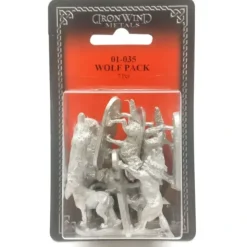 Tabletop Miniatures>Ral Partha Wolf Pack (7 Pieces) #01-035 Unpainted Classic Fantasy Metal Figure - Your Source for Gaming Essentials
