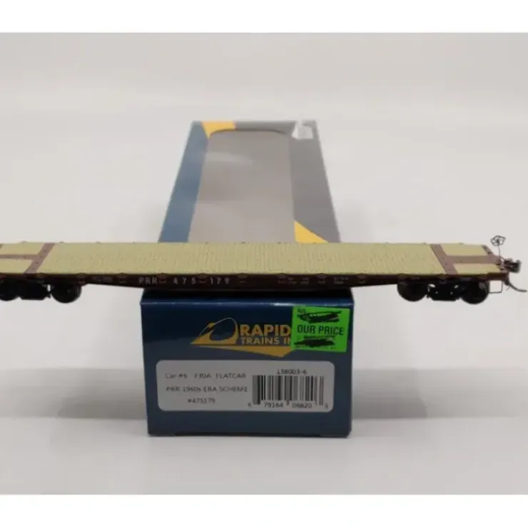 Rapido Trains 138003-6 HO Scale PRR Flat Car # 475179 LN/Box - Your Source for Gaming Essentials* Trains