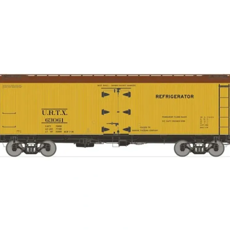 Rapido Trains 121024 HO Union Refrigerator Transit 37' Wood Meat Reefer (4) - Your Source for Gaming Essentials* Trains