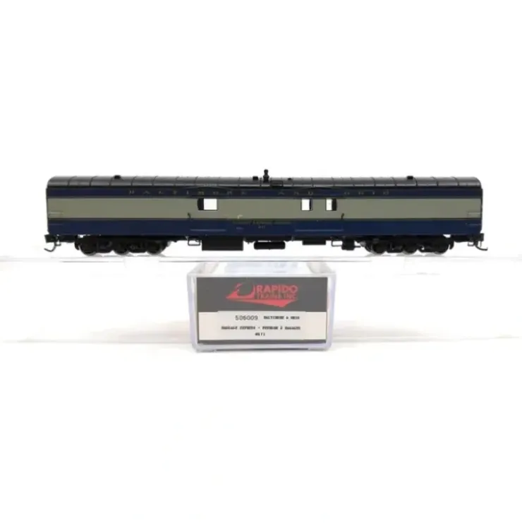Rapido Trains 506009 N Baltimore & Ohio 73' Smooth Side Baggage-Express #671 - Your Source for Gaming Essentials* Trains