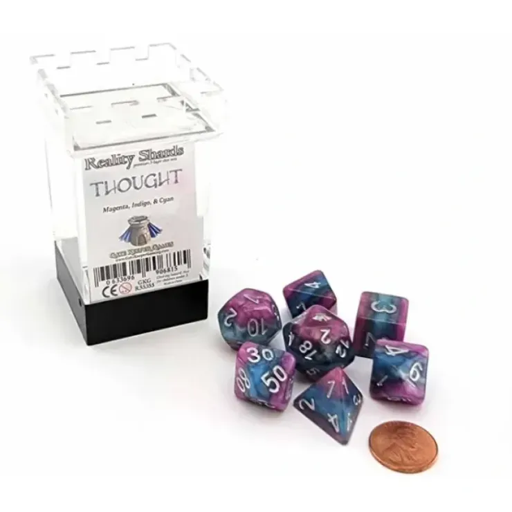 Dice>Reality Shard Dice 7 Piece Polyhedral DnD Dice Set - Thought - Your Source for Gaming Essentials