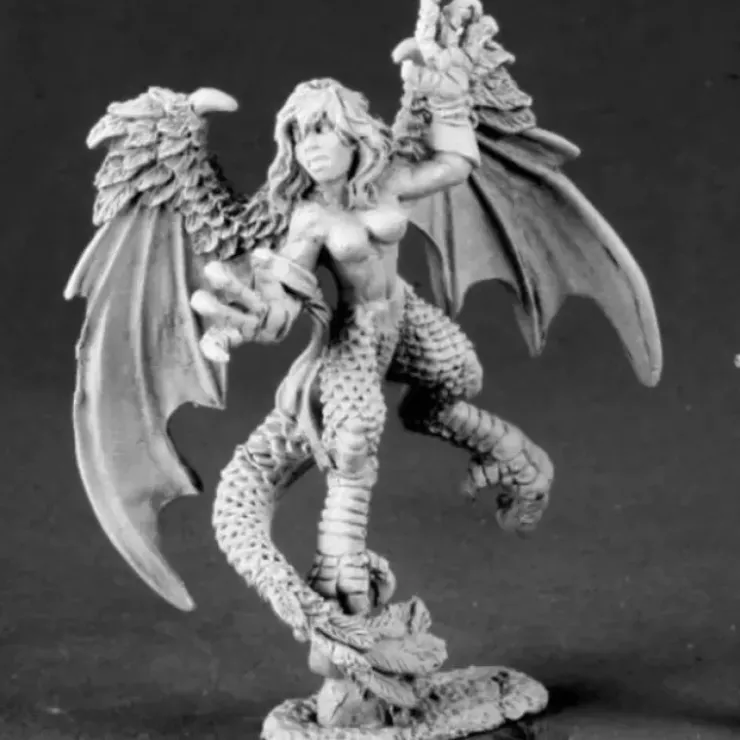 Tabletop Miniatures>Reaper Miniatures Aello, Harpy #03480 Dark Heaven Legends Unpainted Metal Figure - Your Source for Gaming Essentials