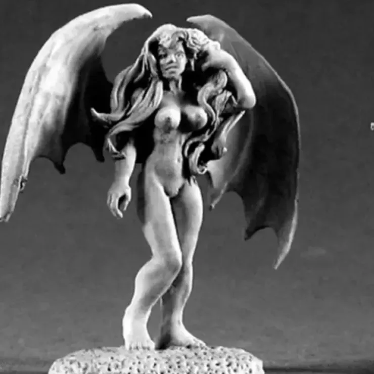 Tabletop Miniatures>Reaper Miniatures Alura, Succubus #02254 Dark Heaven Legends Unpainted Metal - Your Source for Gaming Essentials
