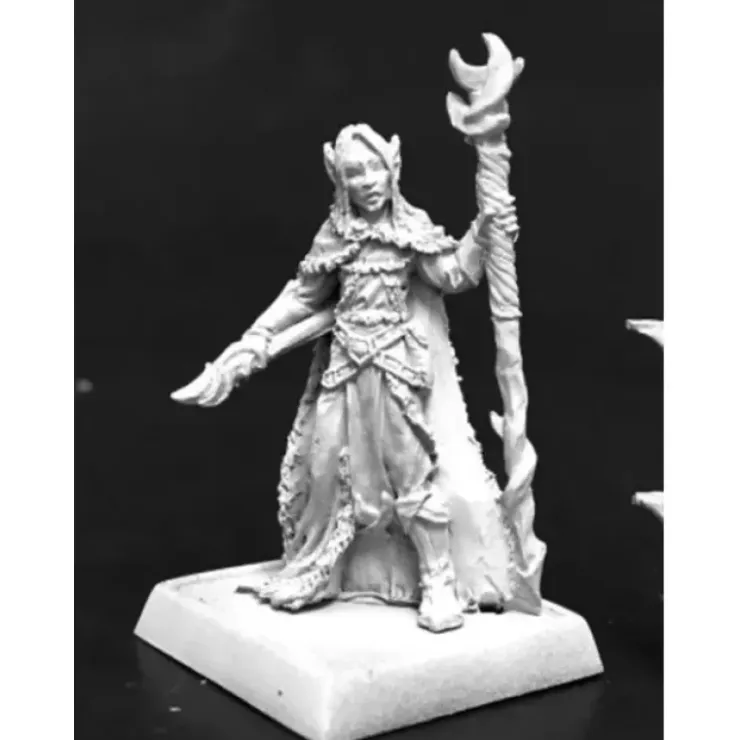 Tabletop Miniatures>Reaper Miniatures Aravashniel Elf Wizard 60139 Pathfinder Unpainted Figure - Your Source for Gaming Essentials