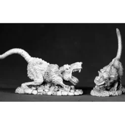 Tabletop Miniatures>Reaper Miniatures Barrow Rats (2) #02544 Dark Heaven Unpainted Metal Figure - Your Source for Gaming Essentials