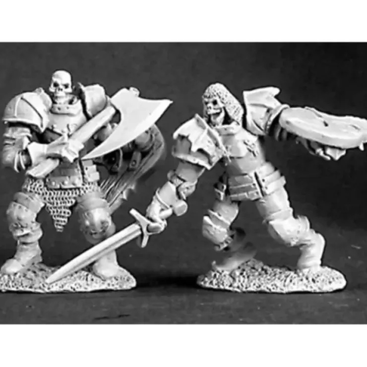 Tabletop Miniatures>Reaper Miniatures Barrow Warden (2 Pieces) #03220 Dark Heaven Unpainted Metal - Your Source for Gaming Essentials